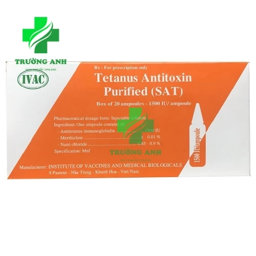 Huyết thanh kháng độc tố uốn ván tinh chế (SAT) - Phòng và điều trị uốn ván hiệu quả