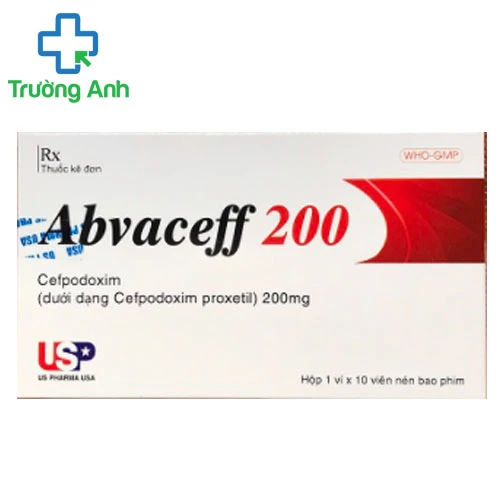 Abvaceff 200 - Thuốc điều rị nhiễm khuẩn hiệu quả của US Pharma