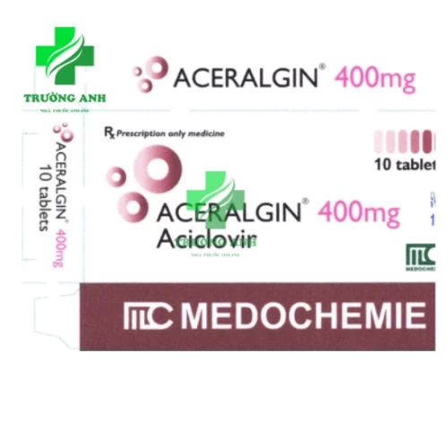 Aceralgin 400mg Medochemie - Thuốc điều trị nhiễm virus Herpes simplex