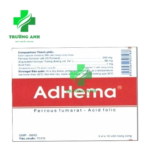 Adhema - Điều trị và dự phòng thiếu máu do thiếu sắt