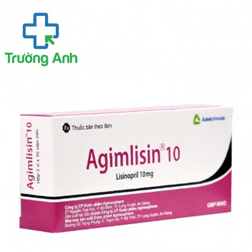 Agimlisin 10 - Thuốc điều trị tăng huyết áp của Agimexpharm