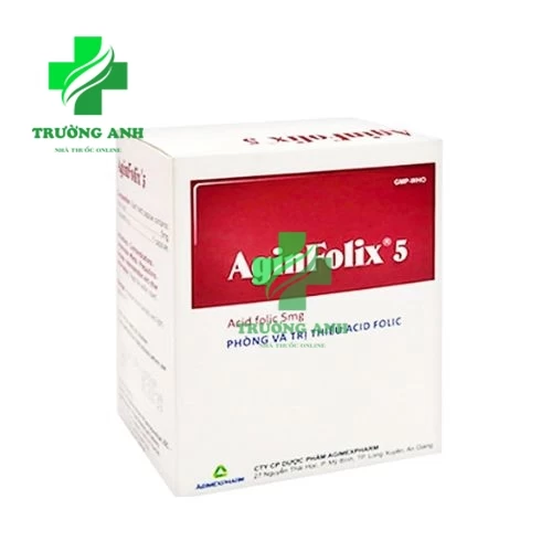 Aginfolix 5 - Thuốc bổ sung Acid Folic thiếu máu hồng cầu