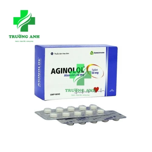 Aginolol 50 - Thuốc điều trị tăng huyết áp và đau thắt ngực