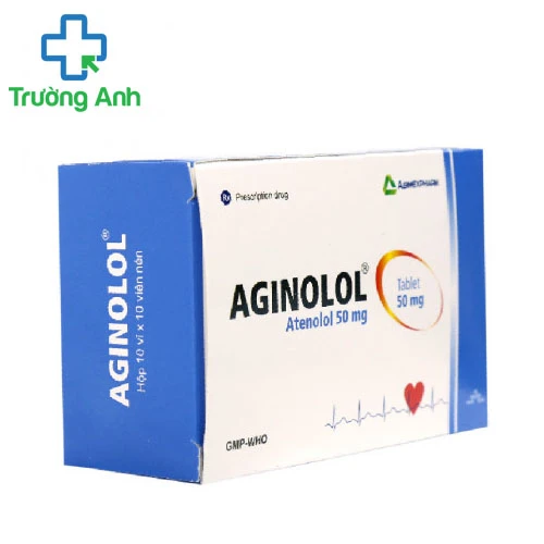 Aginolol 50 - Thuốc điều trị tăng huyết áp và đau thắt ngực