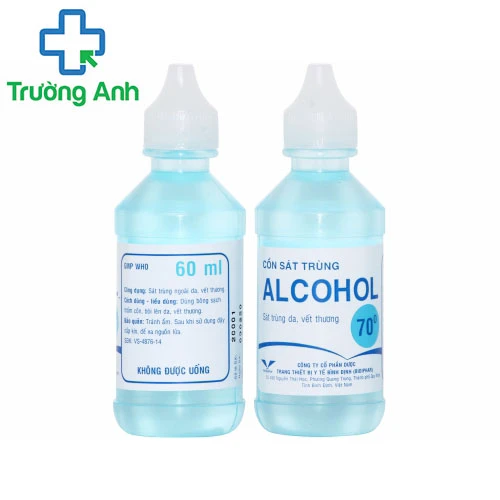 Alcohol 70° - 60ml Bidiphar - Giúp sát trùng vết thương hiệu quả