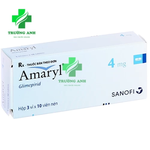 Amaryl 4mg - Thuốc kiểm soát đường huyết hiệu quả của Sanofi