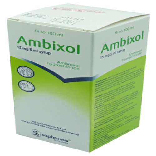 Ambixol 15mg/5ml syrup - Thuốc điều trị viêm phế quản cấp tính của Bulgaria