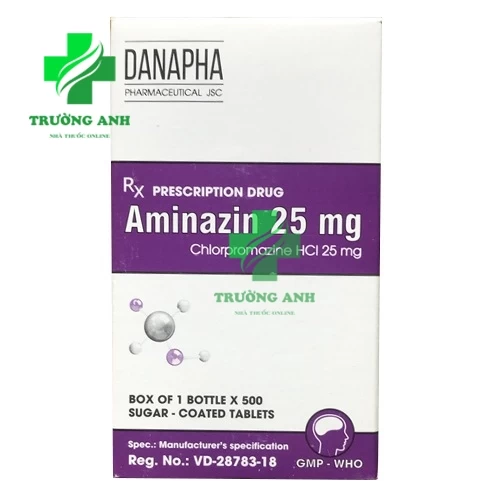 Aminazin 25mg - Thuốc chông loạn thần, chông nôn của Danapha