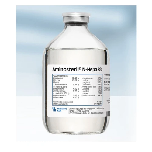 Aminosteril N-Hepa 8% 250ml - Giúp điều chỉnh cân bằng acid admin của Áo