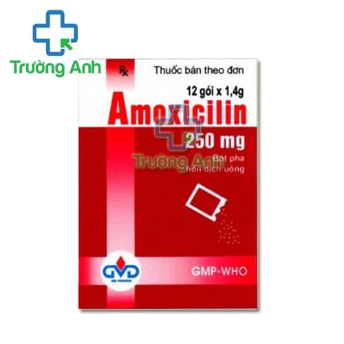 Amoxicilin 250mg MD Pharco (gói bột) - Thuốc điều trị nhiễm khuẩn đường hô hấp