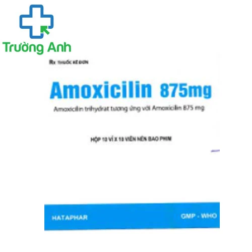 Amoxicilin 875mg Hataphar - Thuốc điều trị nhiễm ký sinh trùng, nhiêm khuẩn