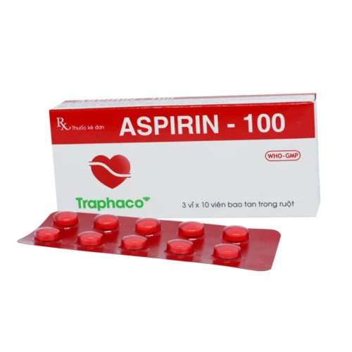 Aspirin - 100 Traphaco - Thuốc điều trị nhồi máu cơ tim thứ phát hiệu quả
