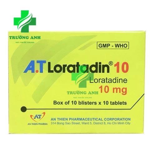 A.T Loratadin 10mg - Thuốc điều trị viêm mũi dị ứng