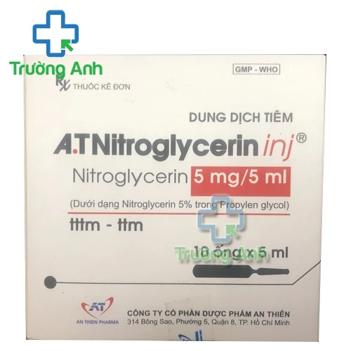 A.T Nitroglycerin inj - Thuốc điều trị tăng huyết áp hiệu quả