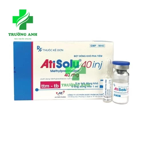 Atisolu 40mg inj - Thuốc chống viêm và giảm miễn dịch hiệu quả