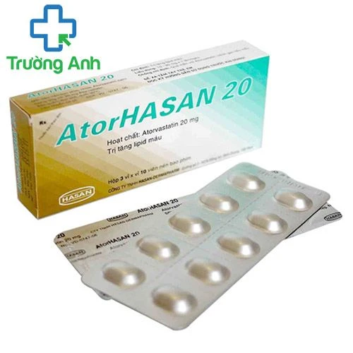 Atorhasan 20 - Thuốc điều trị tăng lipid huyết hiệu quả của Dermapharm