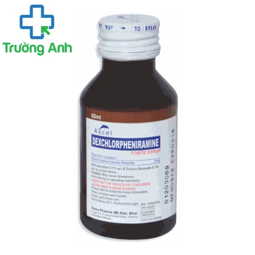 Axcel Dexchlorpheniramine Forte Syrup - Điều trị dị ứng hiệu quả