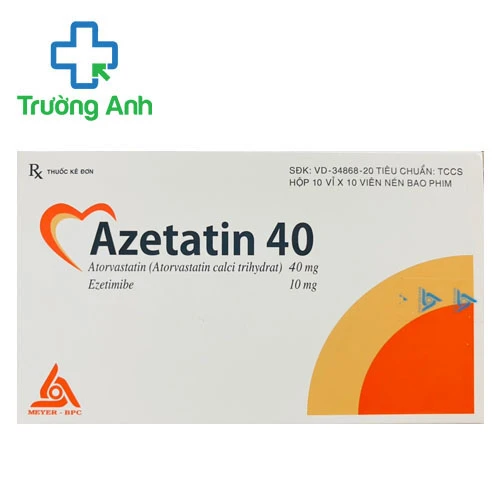 Azetatin 40 - Phòng ngừa các bệnh tim mạch hiệu quả