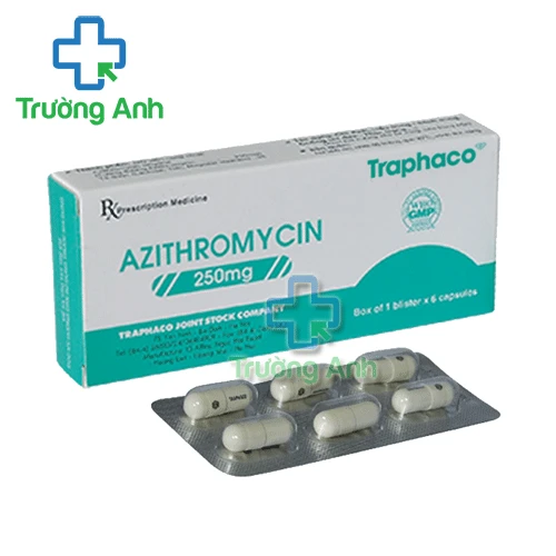 Azithromycin 250mg Traphaco - Thuốc điều trị nhiễm khuẩn hiệu quả