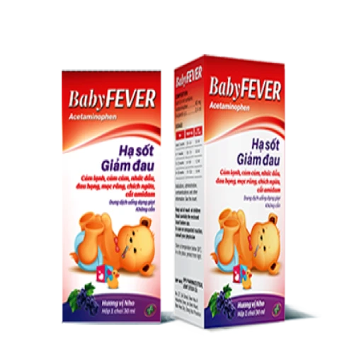 Babyfever - Giúp giảm đau hạ sốt hiệu quả cho trẻ của OPV