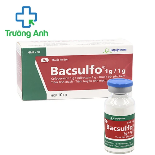 Bacsulfo 1g/1g - Thuốc điều trị nhiễm khuẩn hiệu quả của Imexpharm