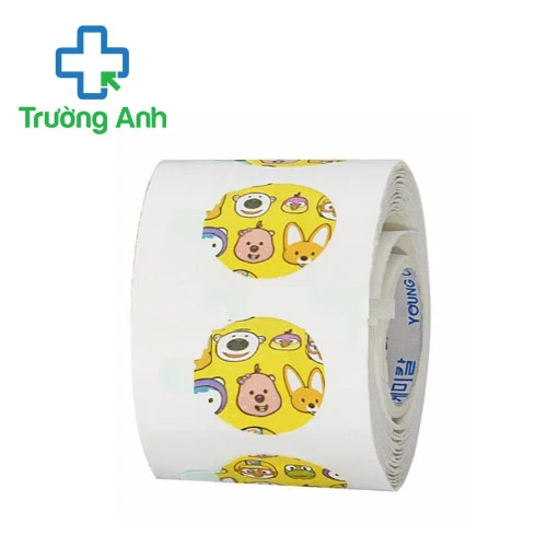 Băng cá nhân trẻ em hình tròn Pororo (dạng cuộn) thoáng khí