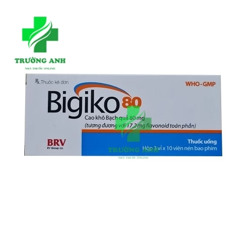 Bigiko 80 - Hỗ trợ điều trị thiểu năng tuần hoàn não hiệu quả