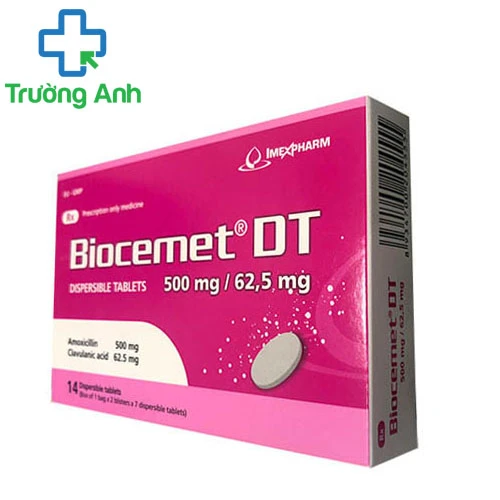 Biocemet DT 500mg/62,5mg - Thuốc chống nhiễm khuẩn hô hấp