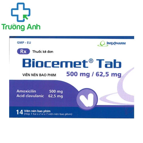 BIOCEMET TAB 500MG/62,5MG - Thuốc chống viêm, nhiễm khuẩn