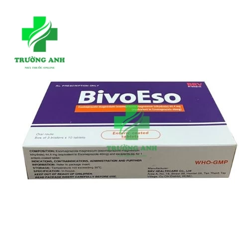 BivoEso 40mg BRV - Dự phòng và điều trị loét dạ dày