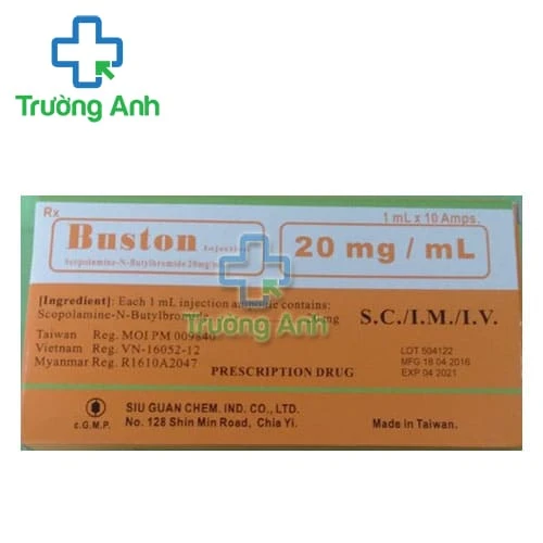 Buston Injection 20mg/ml Siu Guan Chem - Trị viêm dạ dày
