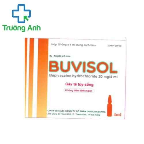 Buvisol 20mg/4ml Danapha - Thuốc gây gây tê trong quá trình phẫu thuật