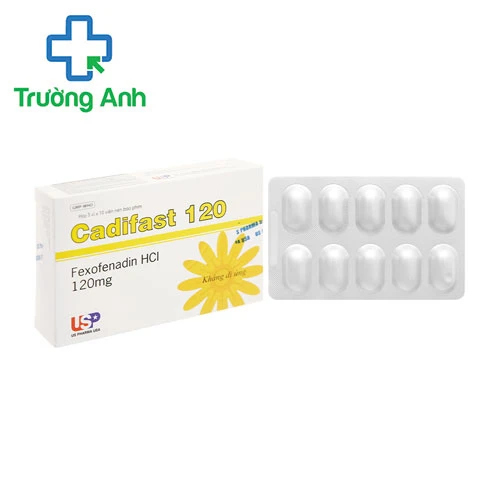 CADIFAST 120 USP - Thuốc điều trị bệnh mề đay vô căn hiệu quả