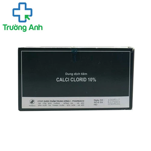 Calci clorid 10% Pharbaco - Thuốc bổ sung calci cấp tính hiệu quả