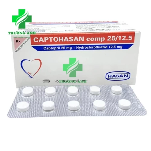 Captohasan comp 25/12.5 - Thuốc điều trị tăng huyết áp hiệu quả