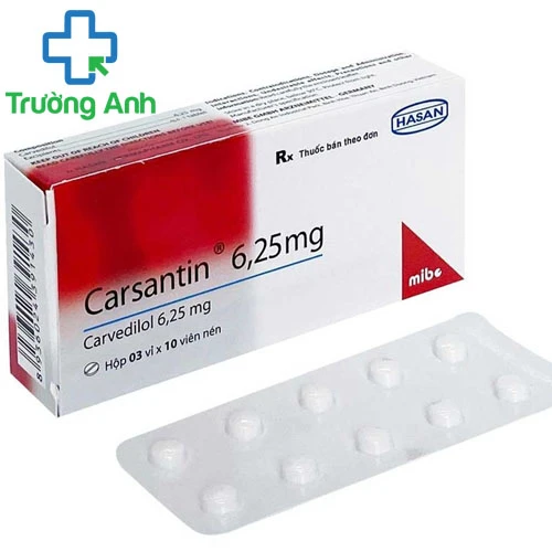 CARSANTIN 6,25mg - Thuốc điều trị cao huyết áp vô căn