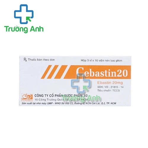 Cebastin 20 - Thuốc điều trị viêm mũi dị ứng, mề đay hiệu quả