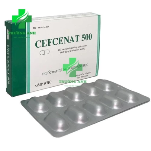 Cefcenat 500 Tipharco - Điều trị các nhiễm khuẩn thể nhẹ đến vừa