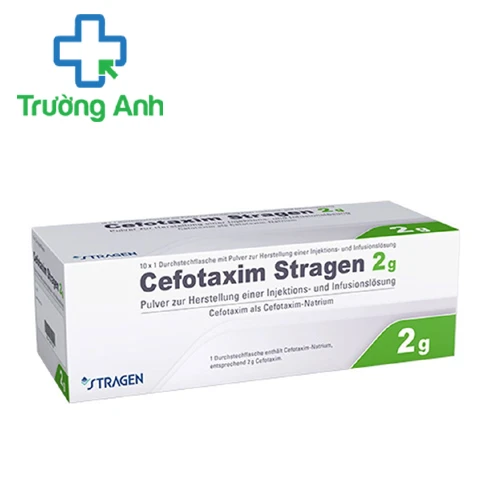 Cefotaxim Stragen 2g - Thuốc điều trị nhiễm khuẩn của Ý