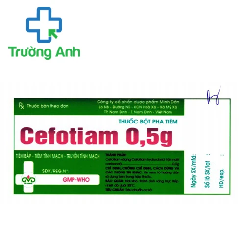Cefotiam 0,5g MD Pharco - Thuốc trị bệnh do nhiễm khuẩn