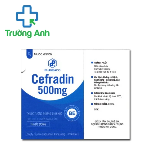 Cefradin 500mg Pharbaco - Thuốc điều trị bệnh do nhiễm khuẩn