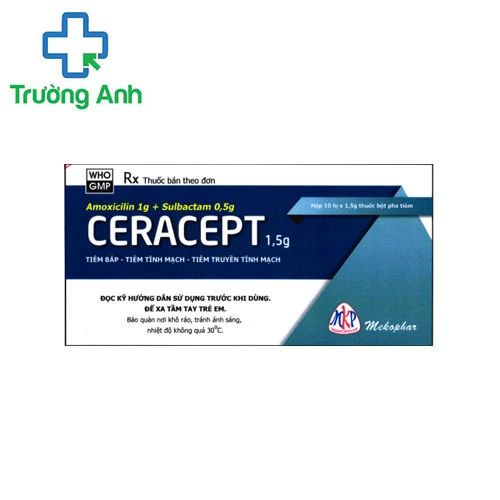 CERACEPT 1,5G - Thuốc điều trị nhiễm khuẩn hiệu quả của Mekophar