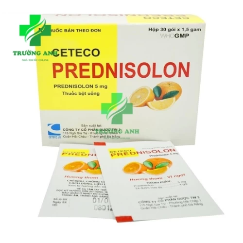 Ceteco prednisolon TW3 (bột) - Thuốc điều trị viêm khớp dạng thấp, dị ứng nặng
