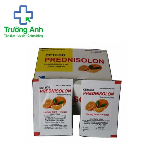 Ceteco prednisolon TW3 (bột) - Thuốc điều trị viêm khớp dạng thấp, dị ứng nặng