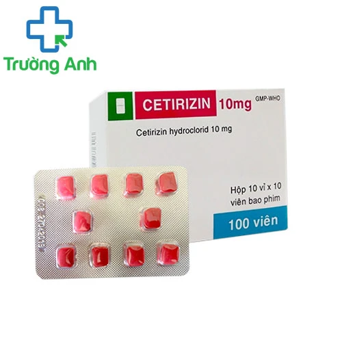 Cetirizin 10mg Tipharco - Thuốc điều trị các biểu hiện dị ứng