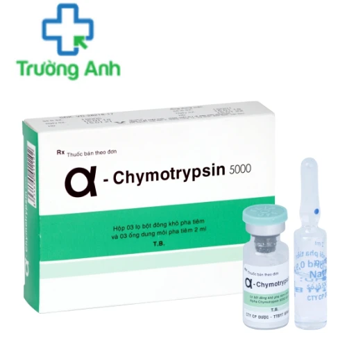α - Chymotrypsin 5000 - Thuốc điều trị phù nề sau chấn thương của Bidiphar