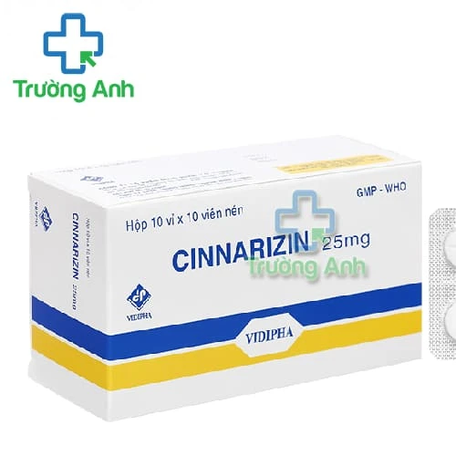 Cinnarizin 25mg Vidipha - Thuốc điều trị rối loạn tiền đình