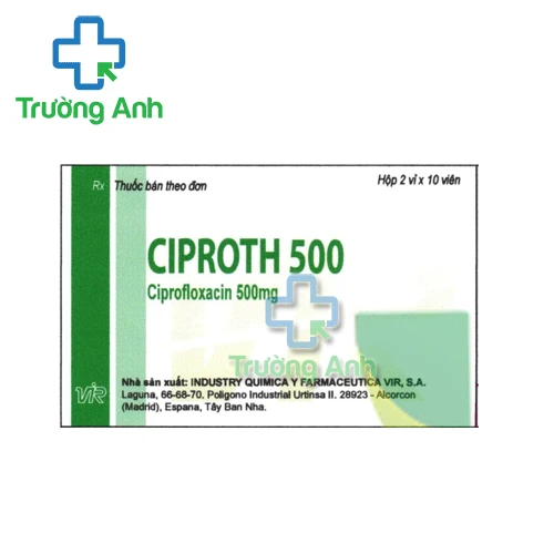 Ciproth 500 - Thuốc điều trị nhiễm khuẩn của Tây Ban Nha