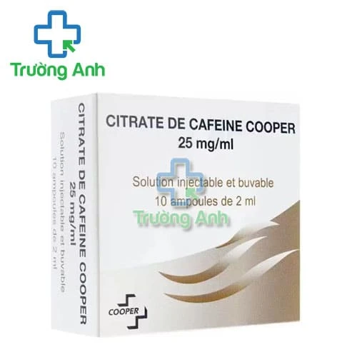 Citrate De Cafeine Cooper 25mg/ml (2ml) - Thuốc điều trị suy tim, nhồi máu cơ tim