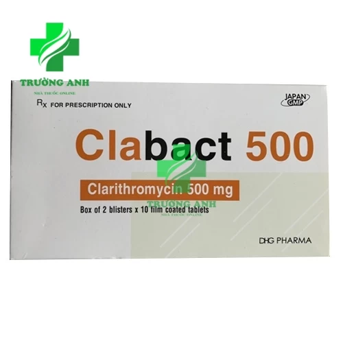 Clabact 500 DHG - Thuốc kháng sinh điều trị viêm phế quản hiệu quả